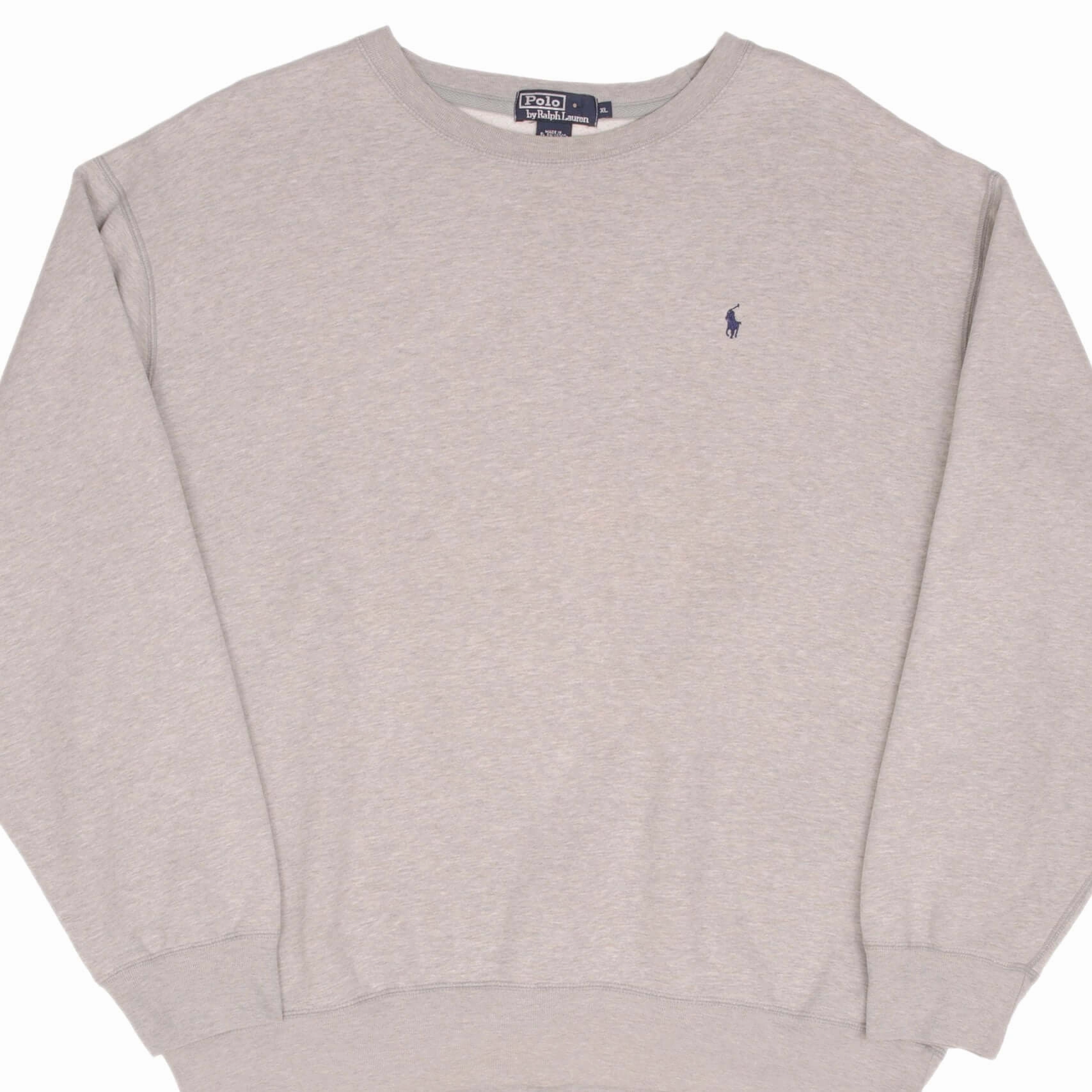 cycling suitable Active Comfort Wear VINTAGE RALPH LAUREN GREY CLASSIC CREWNECK HEAVYWEIGHT SWEATSHIRT XL 1990S