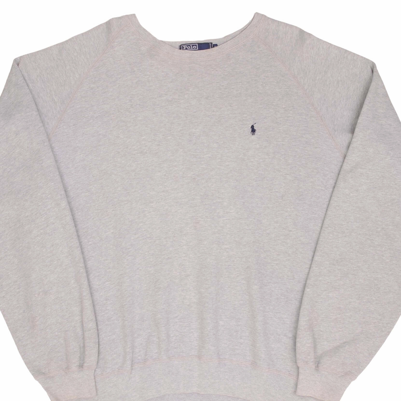 Street Comfort Daily Relaxed VINTAGE RALPH LAUREN GREY CLASSIC CREWNECK SWEATSHIRT XL 1990S