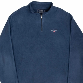 VINTAGE RALPH LAUREN POLO SPORT QUARTER ZIP FLEECE PULLOVER JACKET 1990S XL Neutral Layer Sleeveless