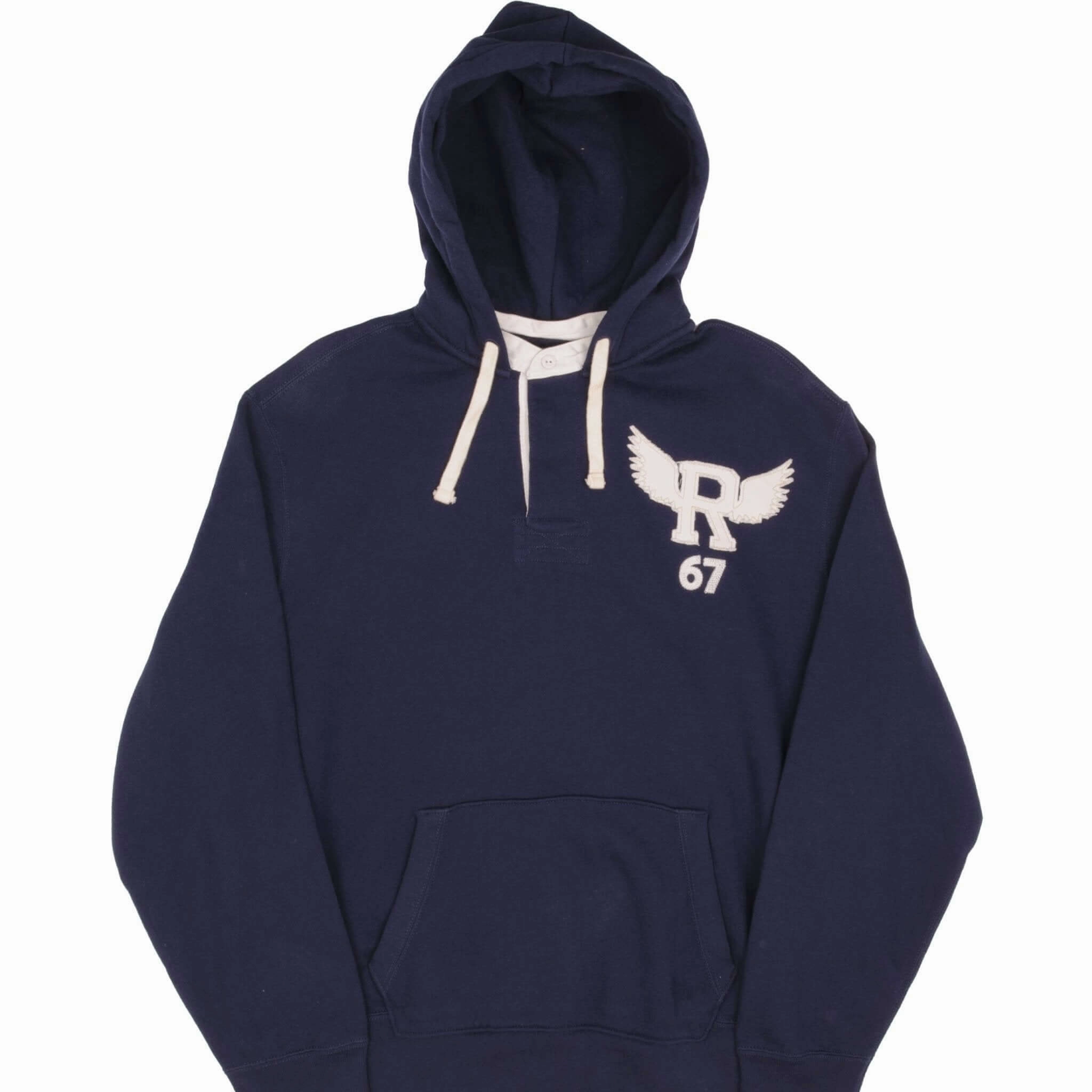 Urban Essential Warm and Cozy VINTAGE RALPH LAUREN R WING 67 HOODIE SWEATSHIRT SIZE XL 1990S