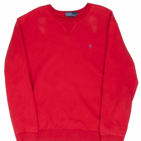 VINTAGE RALPH LAUREN RED CLASSIC CREWNECK SWEATSHIRT XL 1990s Sporty Fashion