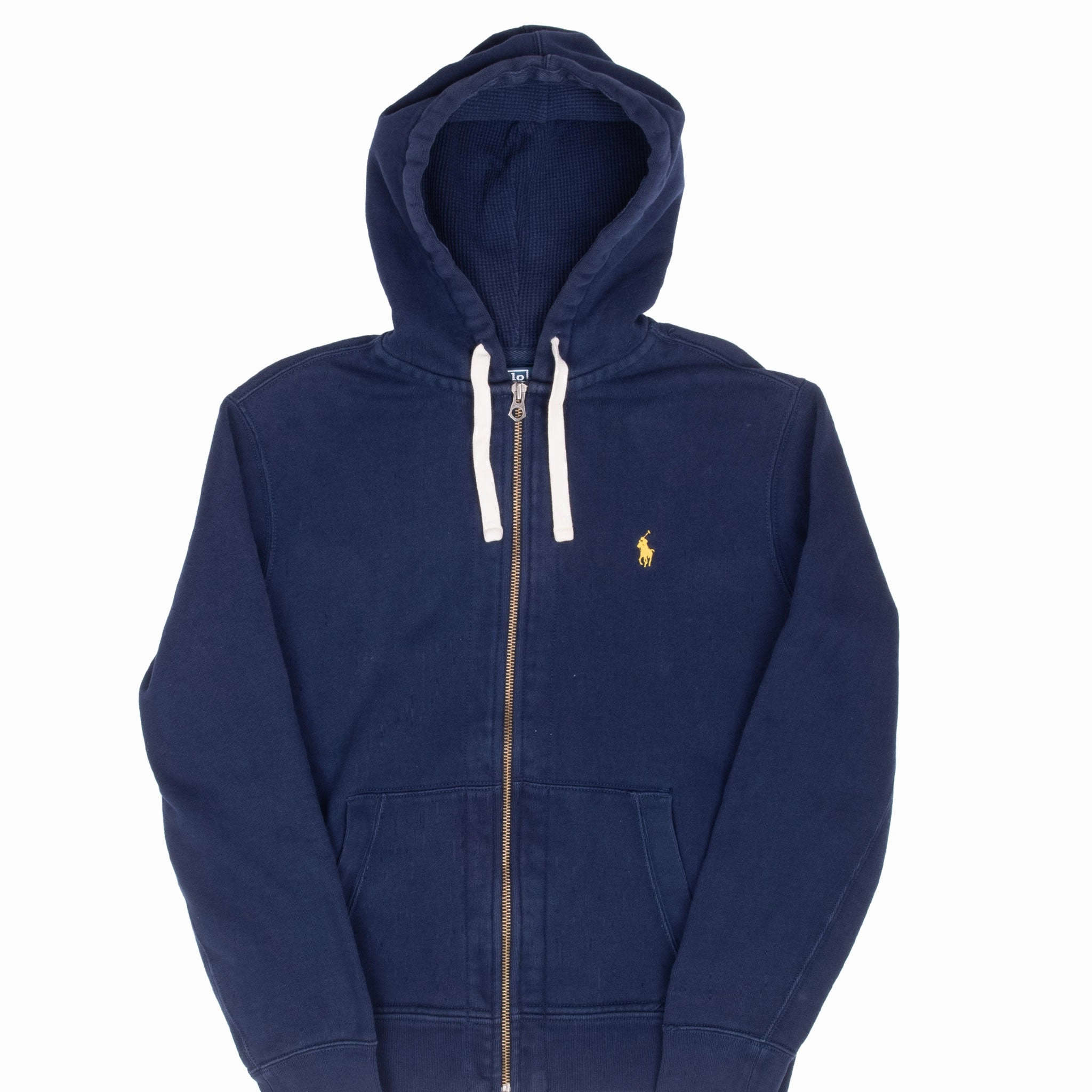 VINTAGE RALPH LAUREN ZIP UP NAVY BLUE HOODIE SWEATSHIRT 1990S MEDIUM Hiking Essential product innovation potential