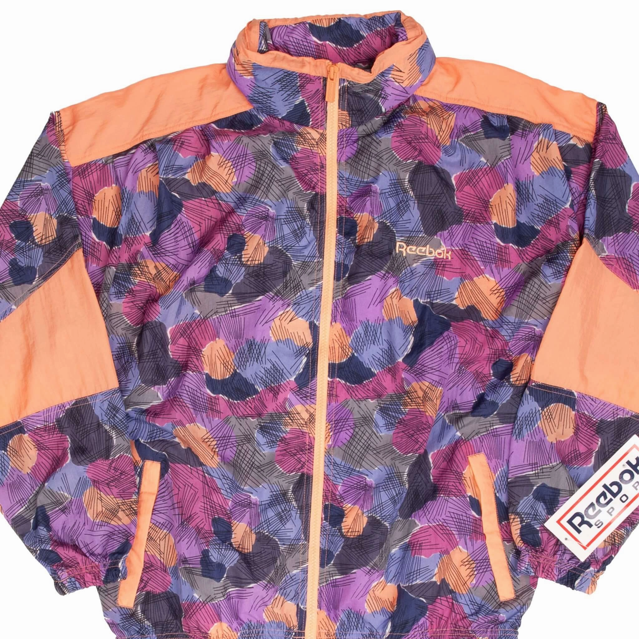 Trek Ready VINTAGE REEBOK PURPLE WINDBREAKER JACKET 1990S SIZE SMALL DEADSTOCK NOS