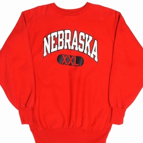 product customer retention product yoga friendly flexibility VINTAGE REVERSE WEAVE CHAMPION NEBRASKA RED SWEATSHIRT 1990S 2XL MADE USA