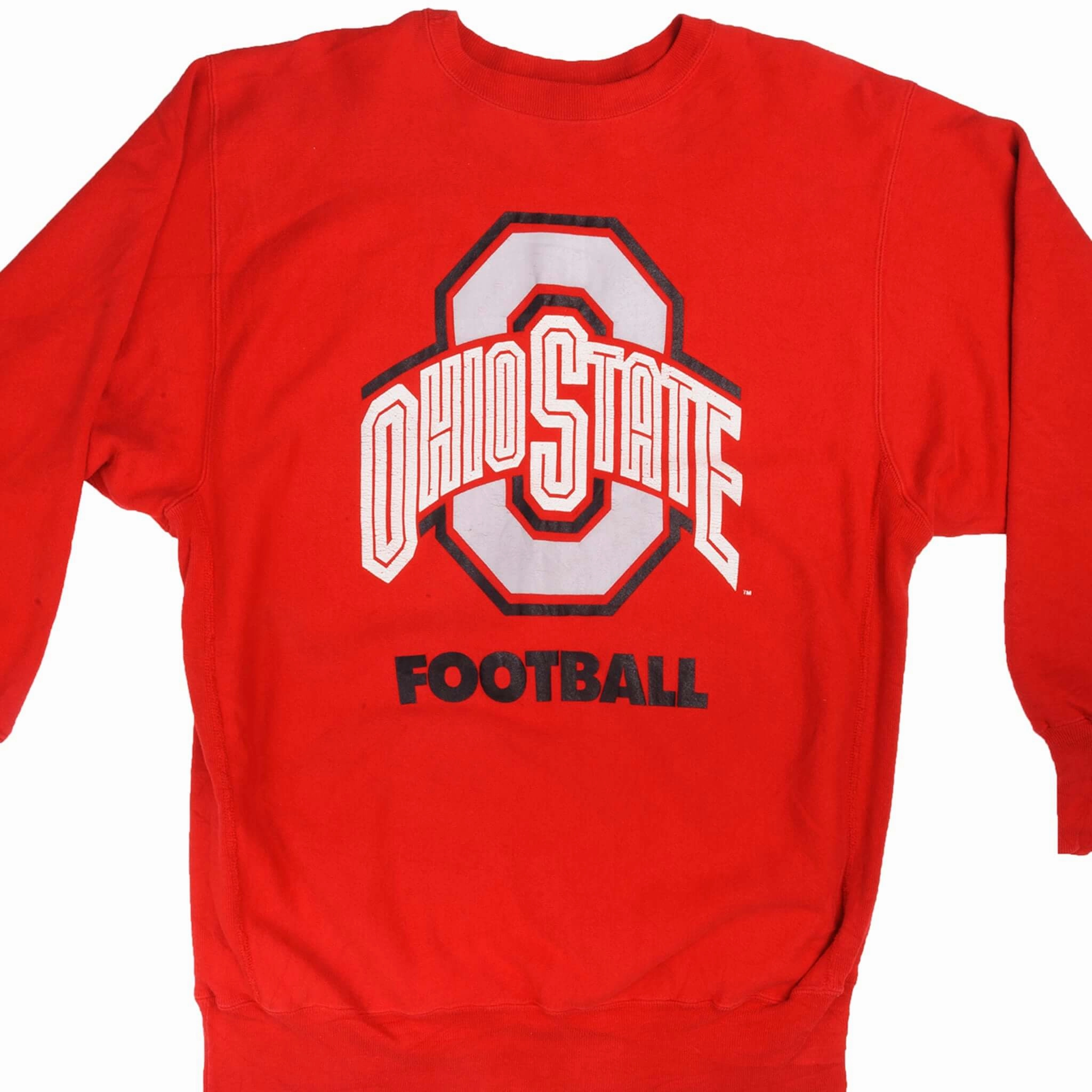 VINTAGE REVERSE WEAVE CHAMPION OHIO STATE FOOTBALL SWEATSHIRT 1990S XL MADE USA Easy to store