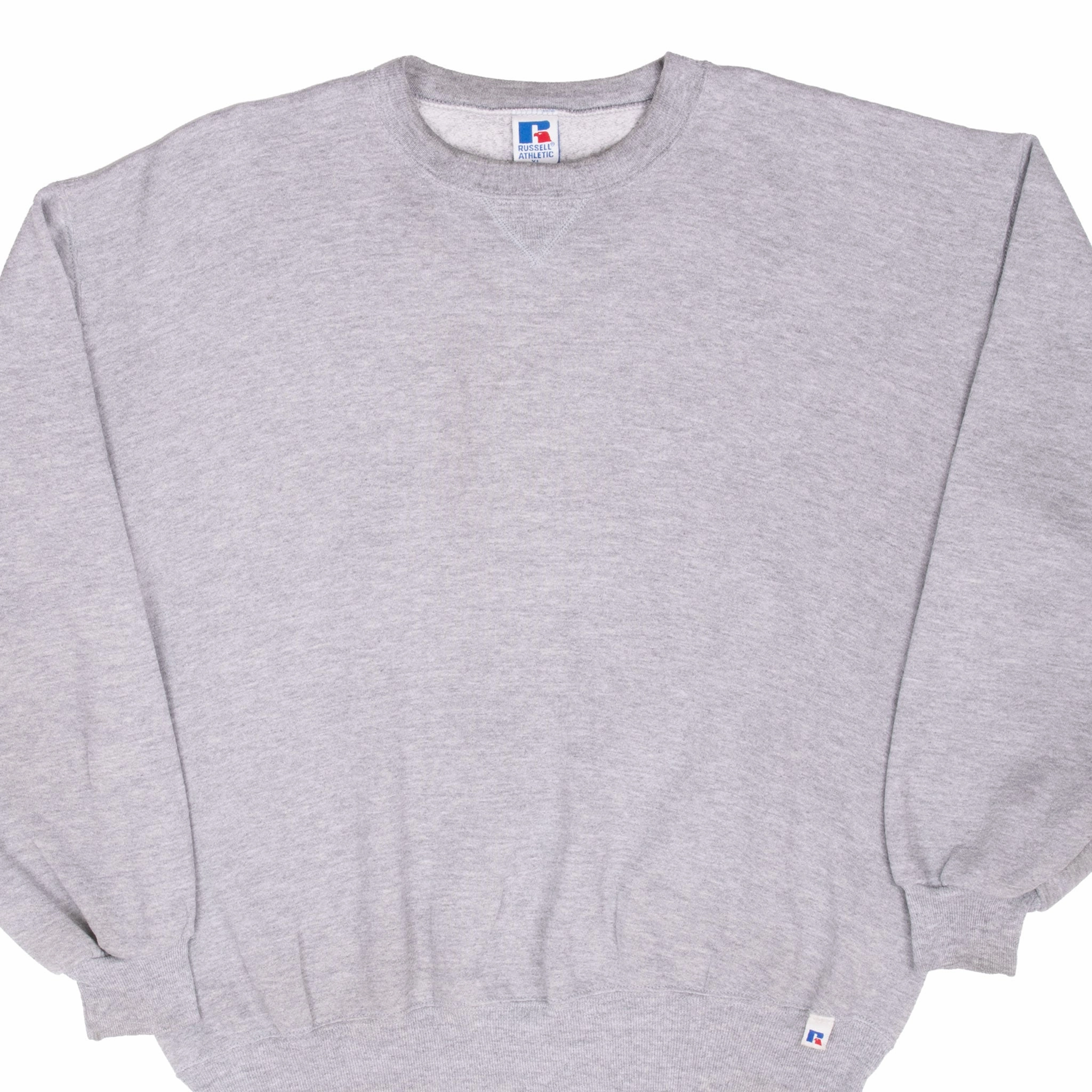 VINTAGE RUSSELL ATHLETIC BLANK GREY SWEATSHIRT 1990S XL MADE IN USA Easy Layering Men's