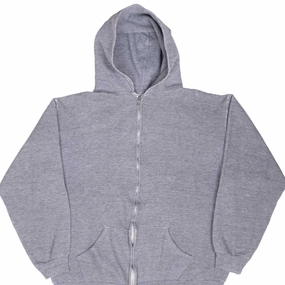 VINTAGE RUSSELL ATHLETIC BLANK GREY ZIP UP HOODIE SWEATSHIRT 1970S XL MADE USA Hiking wear