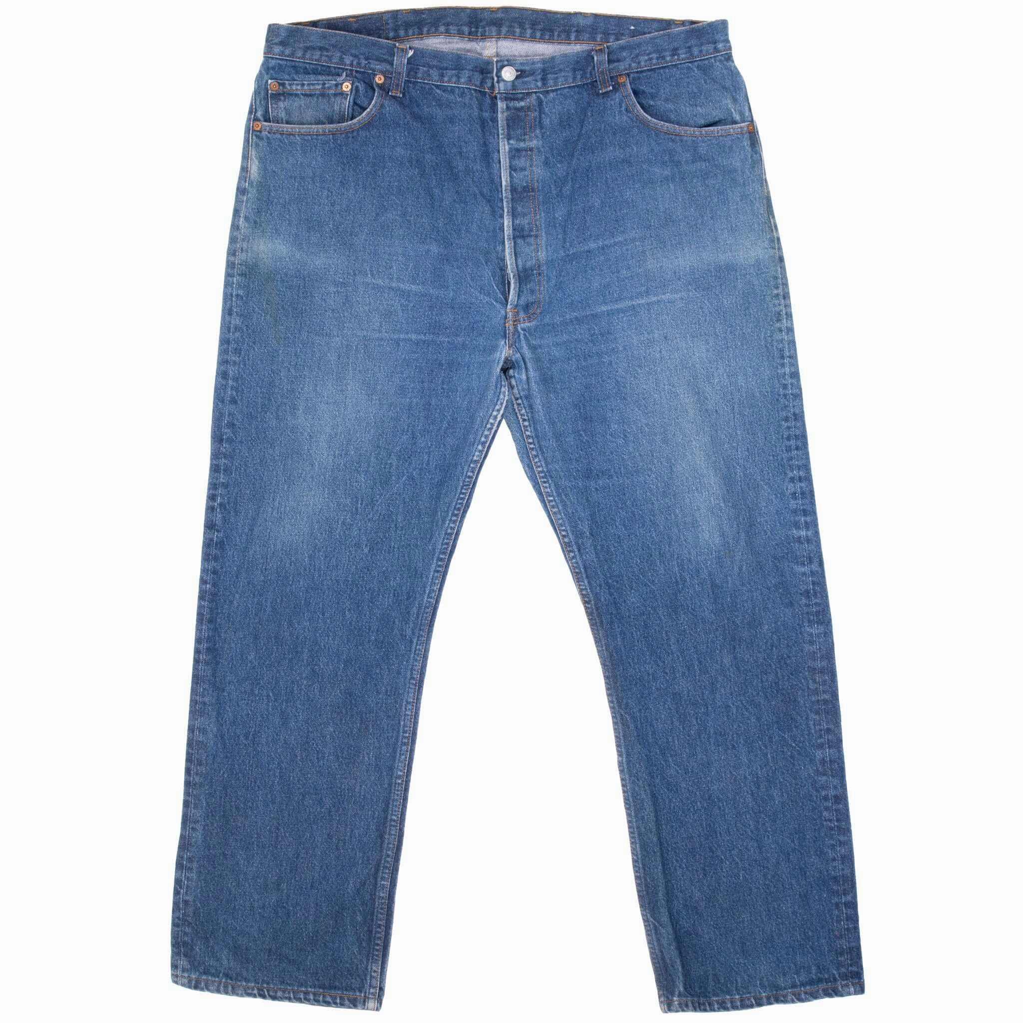 Clean Detail Rainy Day Everyday VINTAGE LEVIS 501 INDIGO BLUE JEANS 1980S SIZE 41X29 MADE IN USA