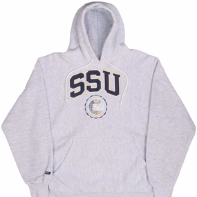 VINTAGE SSU SALISBURY STATE UNIVERSITY REVERSE WEAVE HOODIE 1990S LARGE MADE USA kids