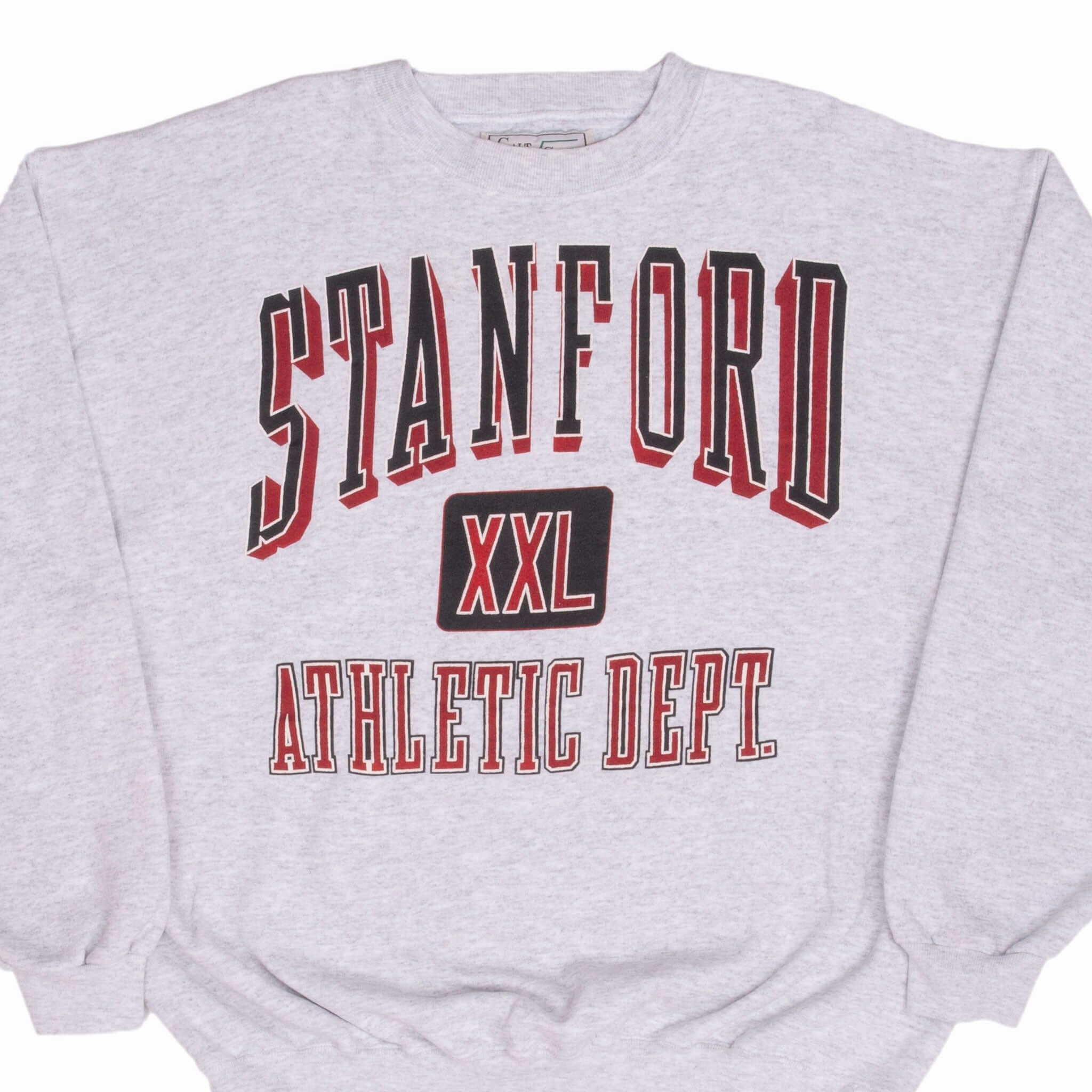product jewelry adornment product retro nostalgia VINTAGE STANFORD GREY CREWNECK SWEATSHIRT 1990S MEDIUM MADE IN USA