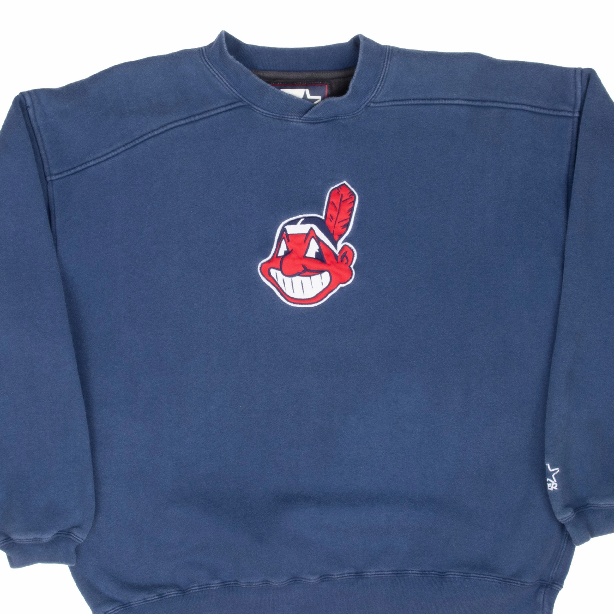 VINTAGE STARTER MLB CLEVELAND INDIANS 1990S SWEATSHIRT LARGE surfing suitable Chilly Weather