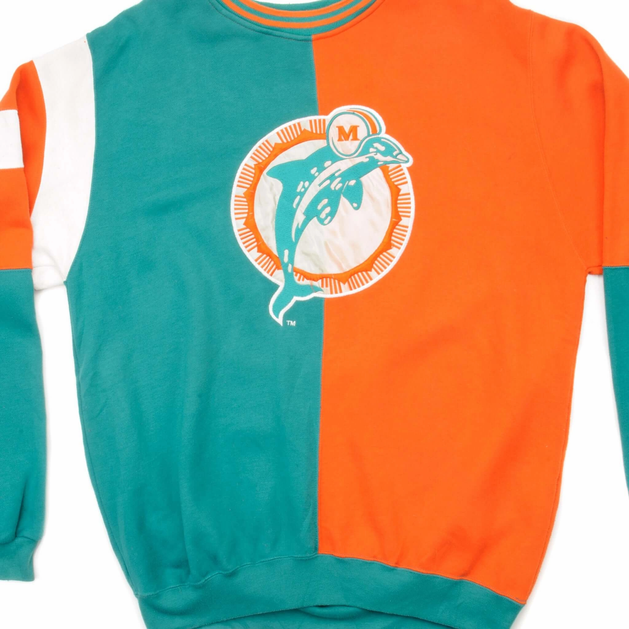 suitable for workouts VINTAGE STARTER NFL MIAMI DOLPHINS SWEATSHIRT SIZE LARGE 1990s