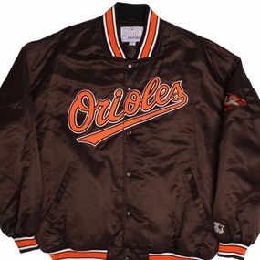 VINTAGE STARTER SATIN JACKET MLB BALTIMORE ORIOLES SIZE 4XL Age