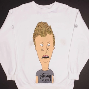 product high end luxury VINTAGE STUSSY X BEAVIS & BUTT HEAD SWEATSHIRT SIZE MEDIUM MADE IN USA
