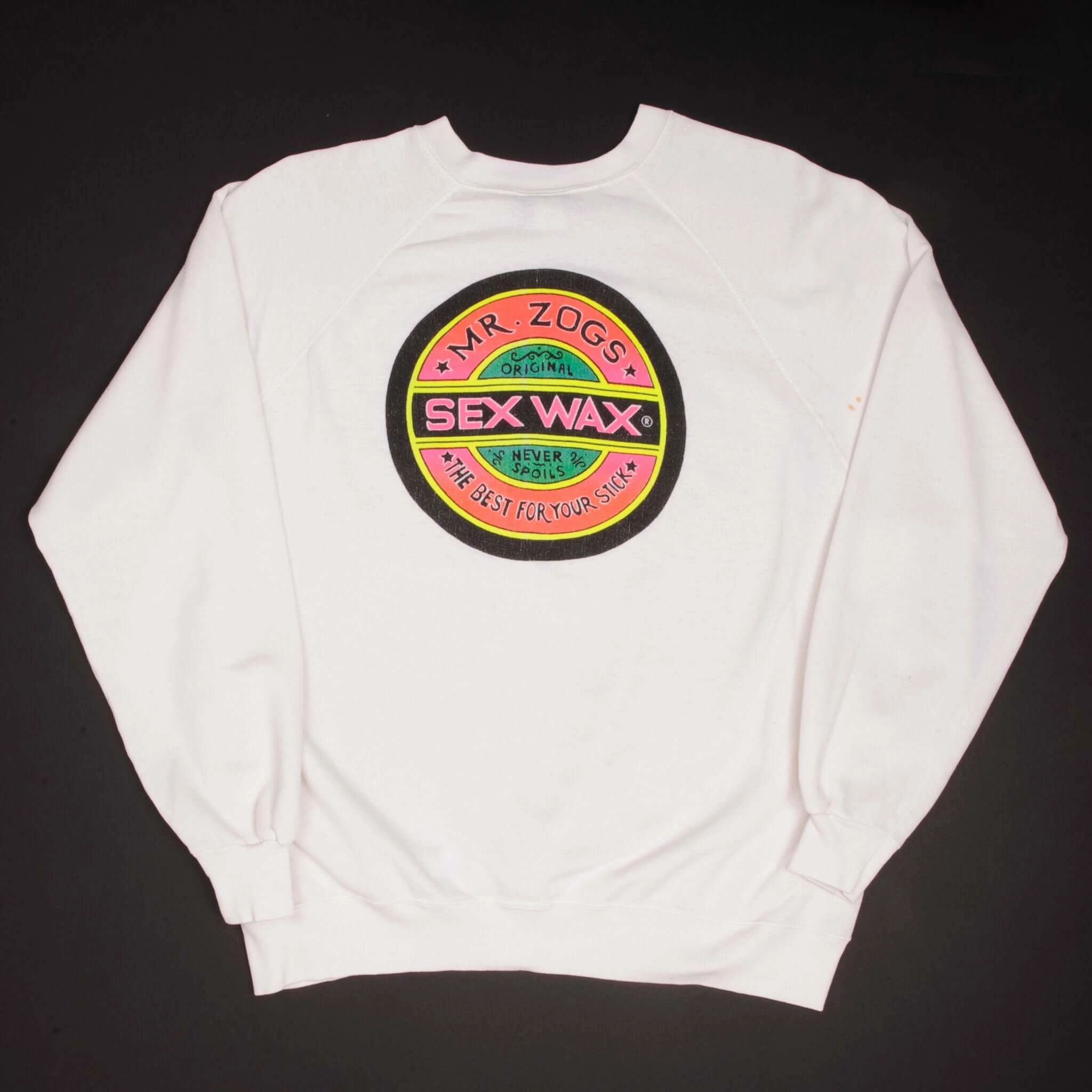 VINTAGE SURF MR ZOGS SEX WAX SWEATSHIRT SIZE XL MADE IN USA 1980s product mid range value Urban Bold