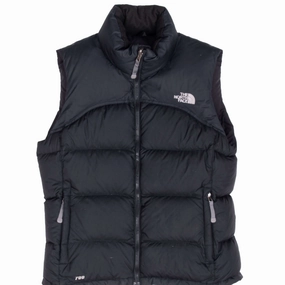 VINTAGE THE NORTH FACE 700 NUPTSE PUFFER WOMEN VEST JACKET 2000S MEDIUM Heavy Duty Zipper suitable for beauty pageants