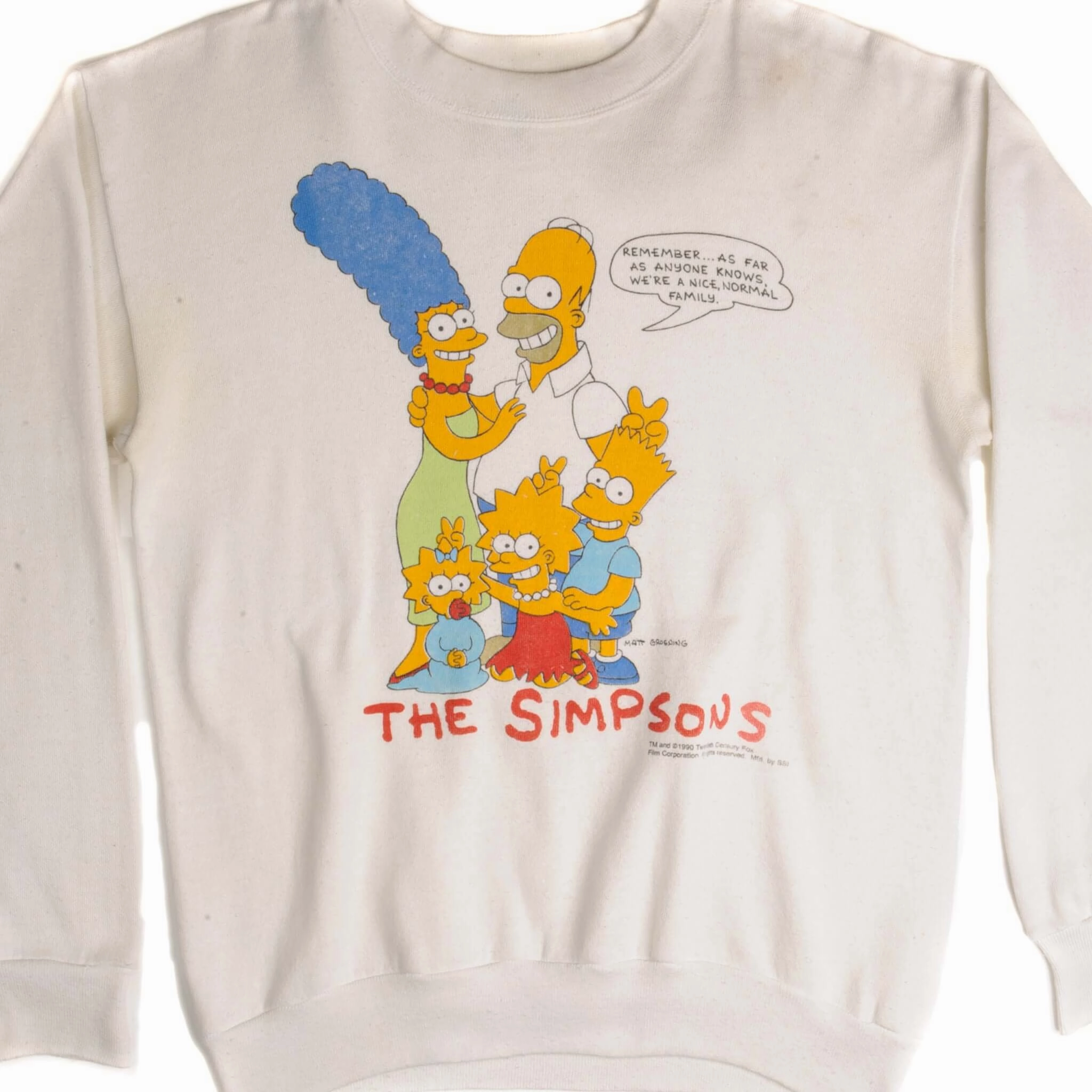 VINTAGE THE SIMPSONS SWEATSHIRT 1990 SIZE MEDIUM MADE IN USA Durable Build product hat style statement