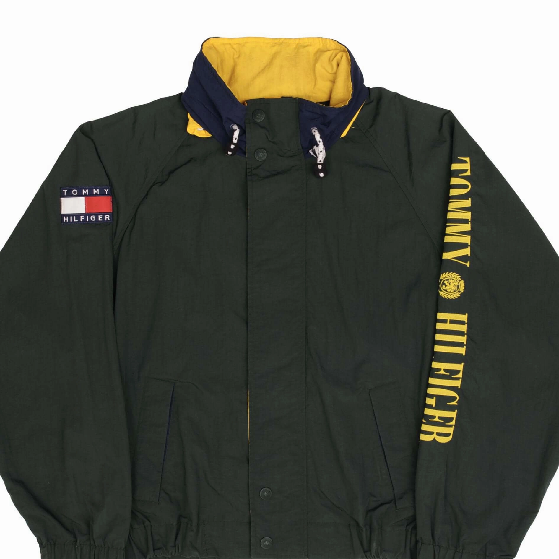 VINTAGE TOMMY HILFIGER RAIN WINDBREAKER JACKET 1990S SIZE XL moonlight