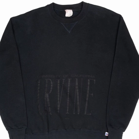 product team unity Sporty Style VINTAGE UC IRVINE UCI RUSSELL ATHLETIC BLACK SWEATSHIRT 1990S LARGE