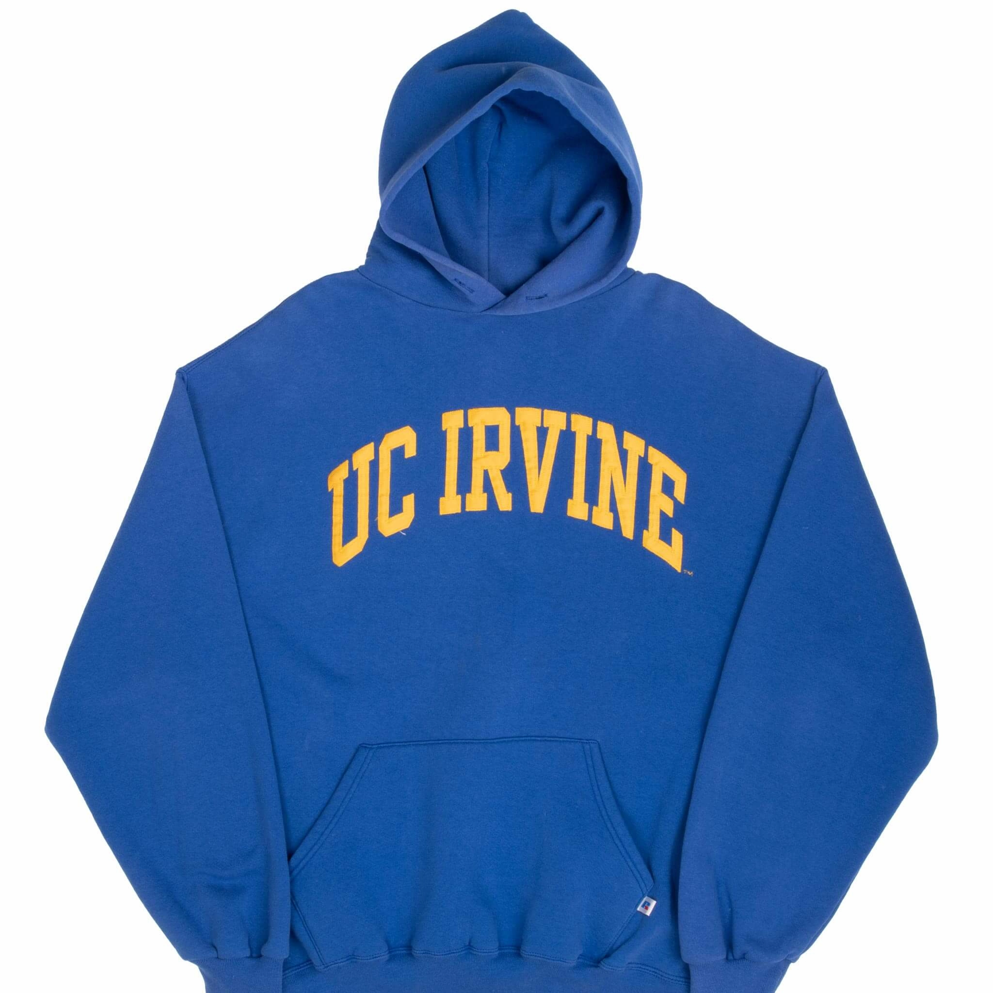 VINTAGE UC IRVINE UCI RUSSELL ATHLETIC BLUE HOODIE SWEATSHIRT 1990S XL Street-Ready Look Comfy Basics