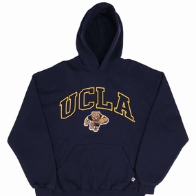 VINTAGE UCLA BRUINS BLUE HOODIE SWEATSHIRT 1990S SIZE LARGE Core Minimal couple wear
