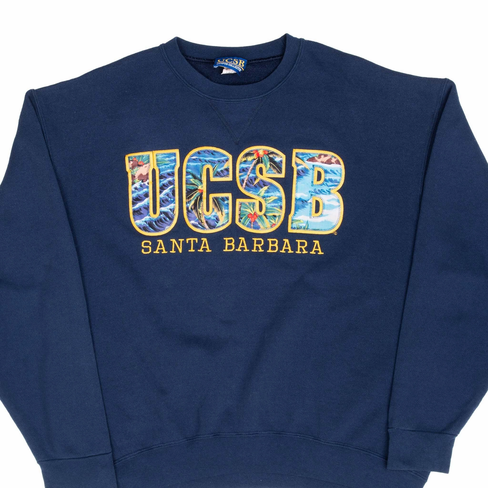 VINTAGE UCSB SANTA BARBARA SWEATSHIRT 1990S LARGE MADE IN USA suitable for holidays product solo self expression