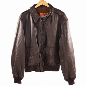 VINTAGE US AIR FORCE LEATHER FLIGHT JACKET TYPE A-2 A2 SIZE 46R Enable Cool Weather Layer