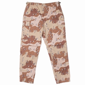 Non Irritating Tags UltraSoftLining VINTAGE US ARMY CHOCOLATE CHIP DESERT CAMO COMBAT TROUSERS 1986 LARGE LONG NOS