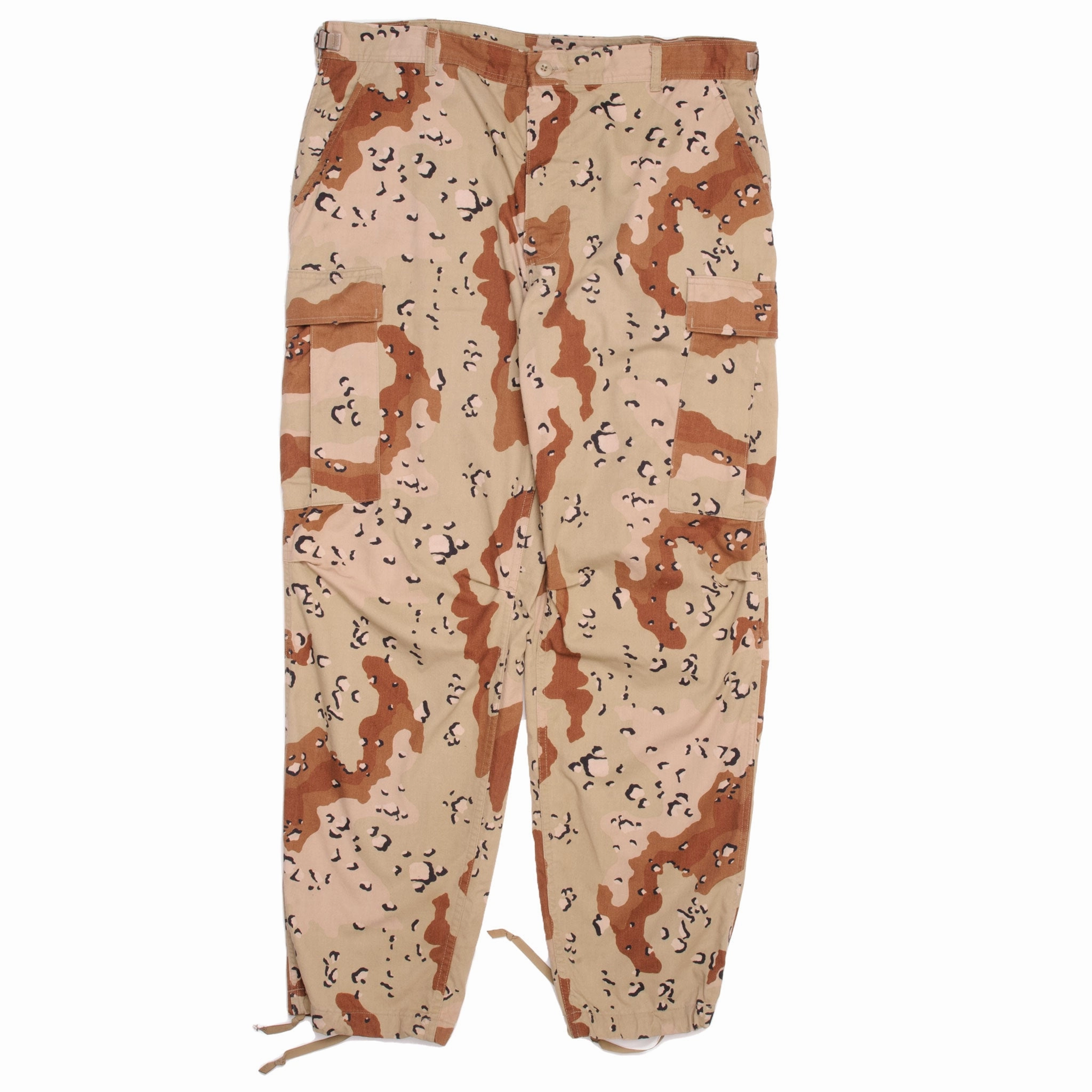 Sporty Stretch Fit Snag Free Fabric VINTAGE US ARMY COMBAT TROUSERS PANTS DESERT CAMOUFLAGE PATTERN 1990 LARGE REGULAR CHOCOLATE CHIP