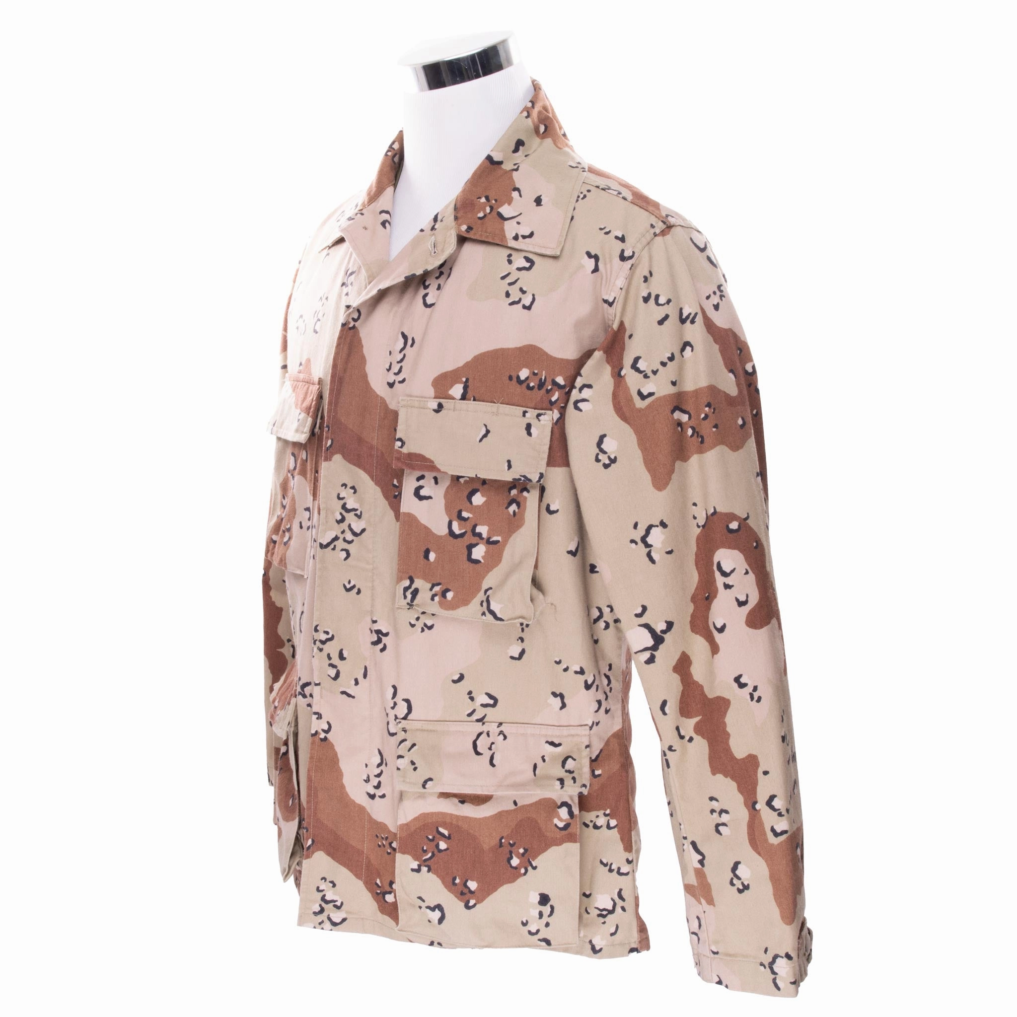 VINTAGE US ARMY DESERT CAMO CHOCOLATE CHIP COMBAT JACKET 1990S MEDIUM REGULAR Waterproof Material Last