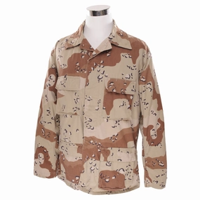 Long Sleeve VINTAGE US ARMY DESERT CAMO CHOCOLATE CHIP JACKET 1990 LARGE LONG