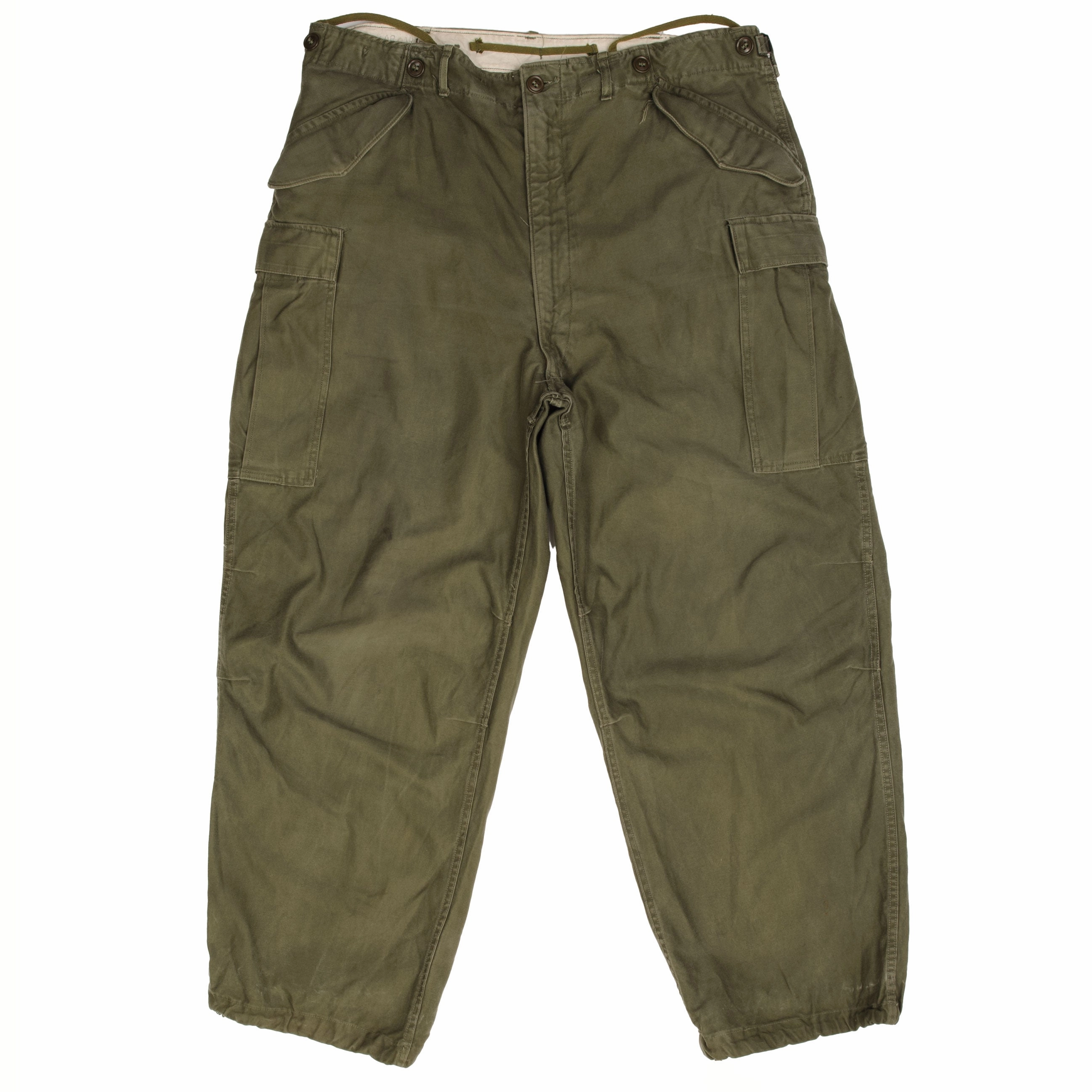 Daywear Durable Waistband VINTAGE US ARMY FIELD TROUSERS PANTS M51 1952 KOREAN WAR LARGE REG W38 L30