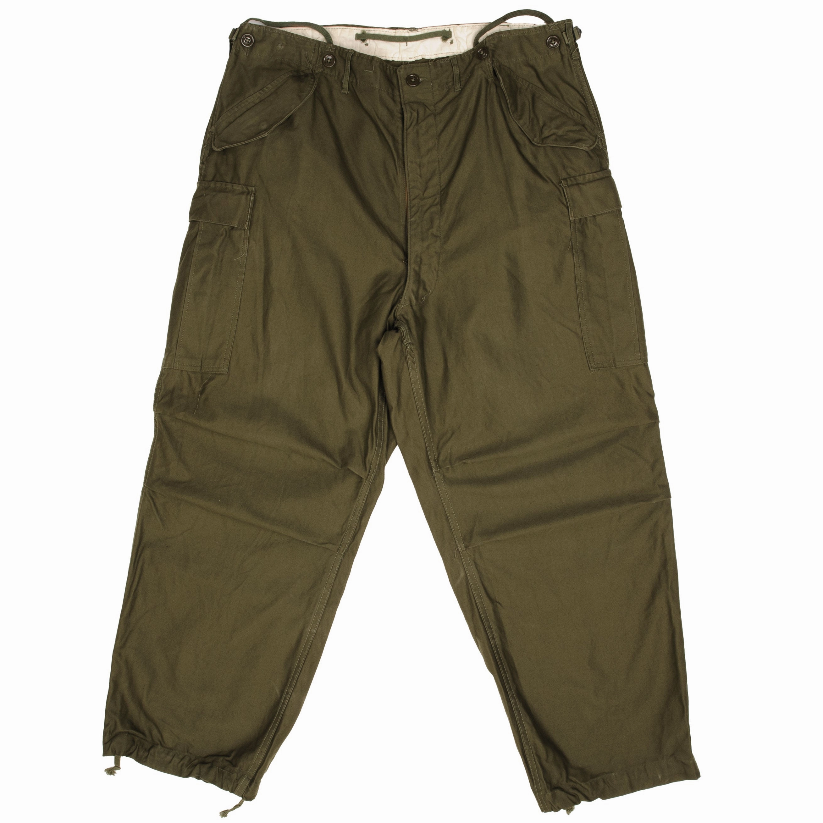 Layered Wear Sport Friendly VINTAGE US ARMY FIELD TROUSERS PANTS M51 1952 KOREAN WAR LARGE REG W38 L30