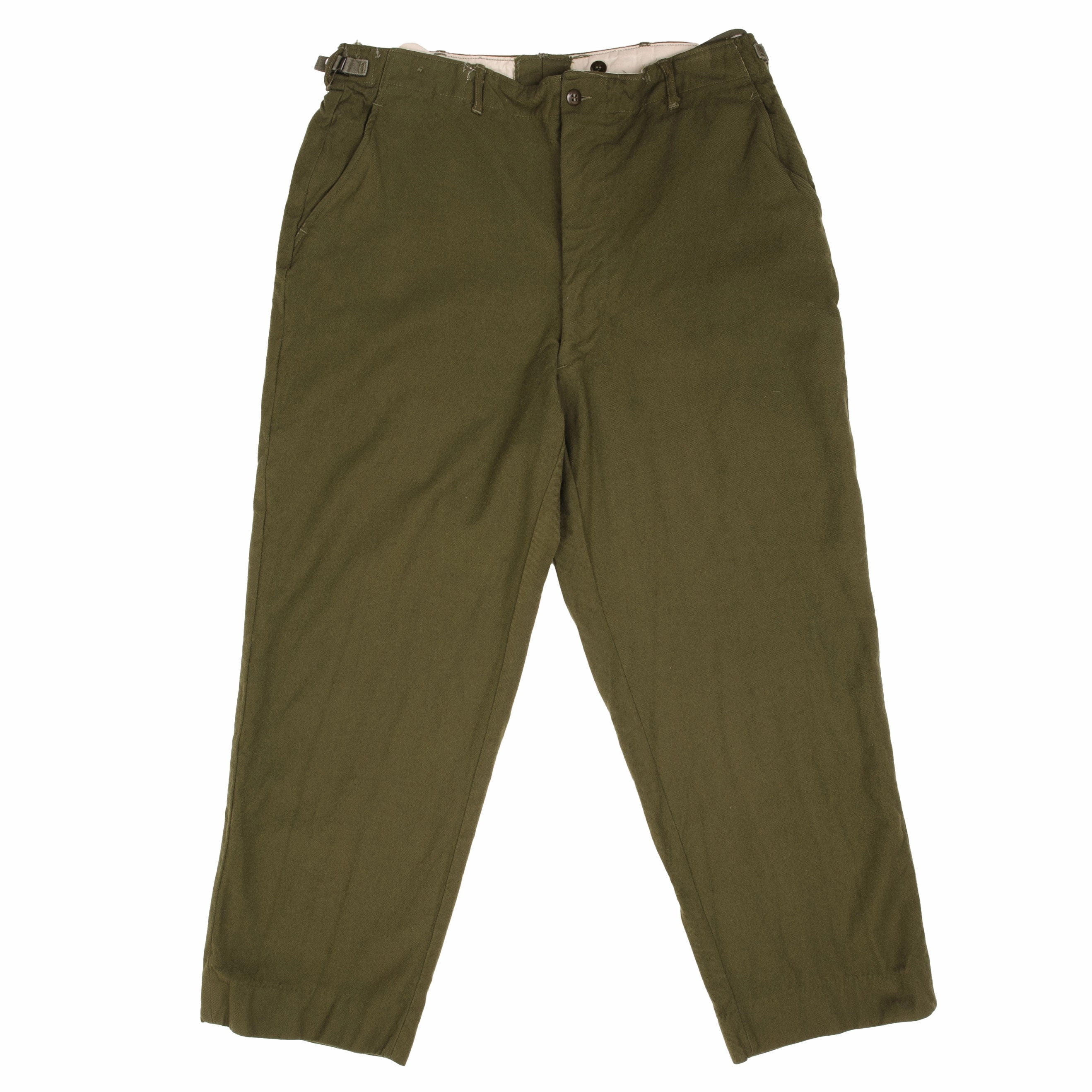 VINTAGE US ARMY FIELD WOOL TROUSERS PANTS M51 1950S KOREAN WAR SZE LARGE REGULAR All weather Comfy Shape