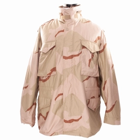 VINTAGE US ARMY M65 FIELD JACKET DESERT CAMO 1989 LARGE REGULAR DEADSTOCK NOS police officers