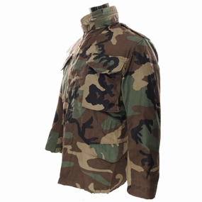 fishermen Display VINTAGE US ARMY M65 WOODLAND CAMO FIELD JACKET 1983 XS REGULAR NOS