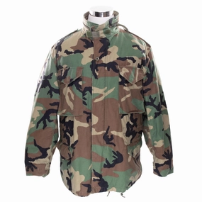 Cozy Lining travel use VINTAGE US ARMY M65 WOODLAND CAMO FIELD JACKET 1996 LARGE REGULAR NOS