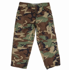 VINTAGE US ARMY M65 WOODLAND CAMO TROUSERS PANTS 1985 LARGE REGULAR DEADSTOCK Casual Vibe Low Profile Waistband