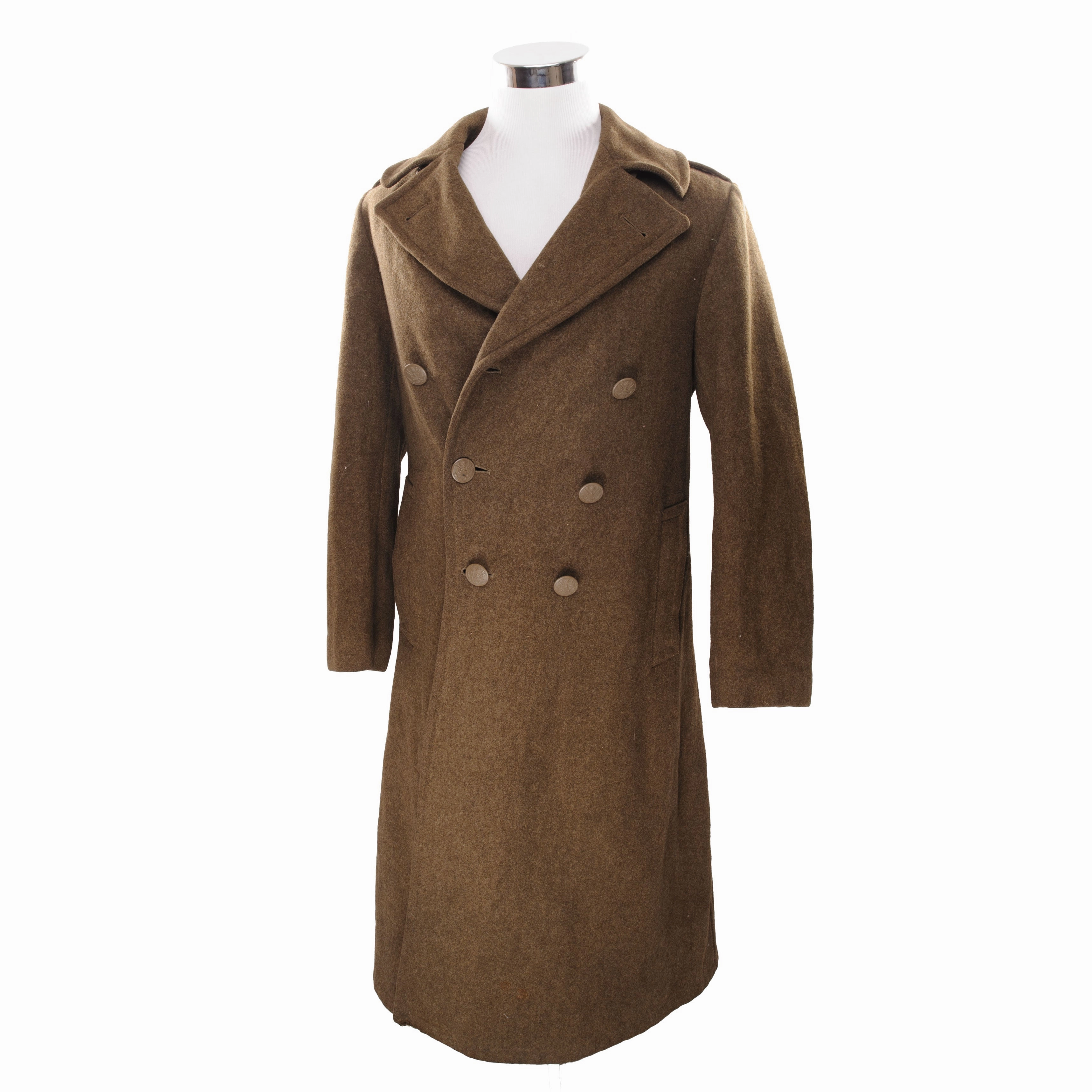Long Lasting Shape Retention Simple Comfort VINTAGE US ARMY M-1939 OVERCOAT WOOL COAT 1942 WW2 SIZE 36L
