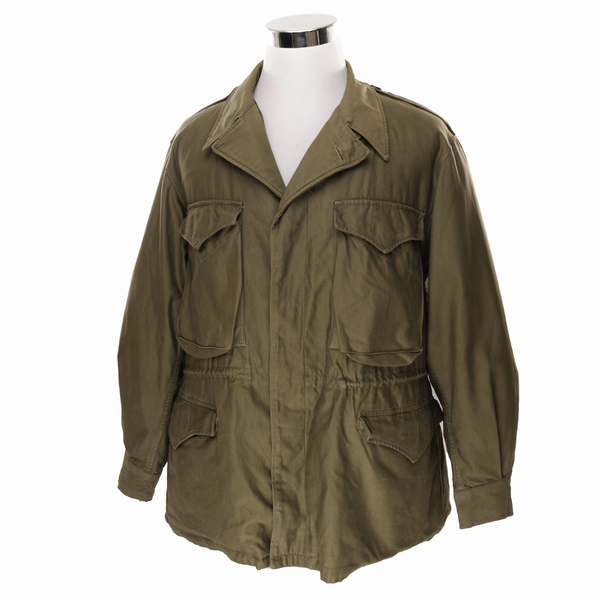 All Weather Performance VINTAGE US ARMY M-1943 M43 FIELD JACKET 1940S WW2 ERA SIZE 42R