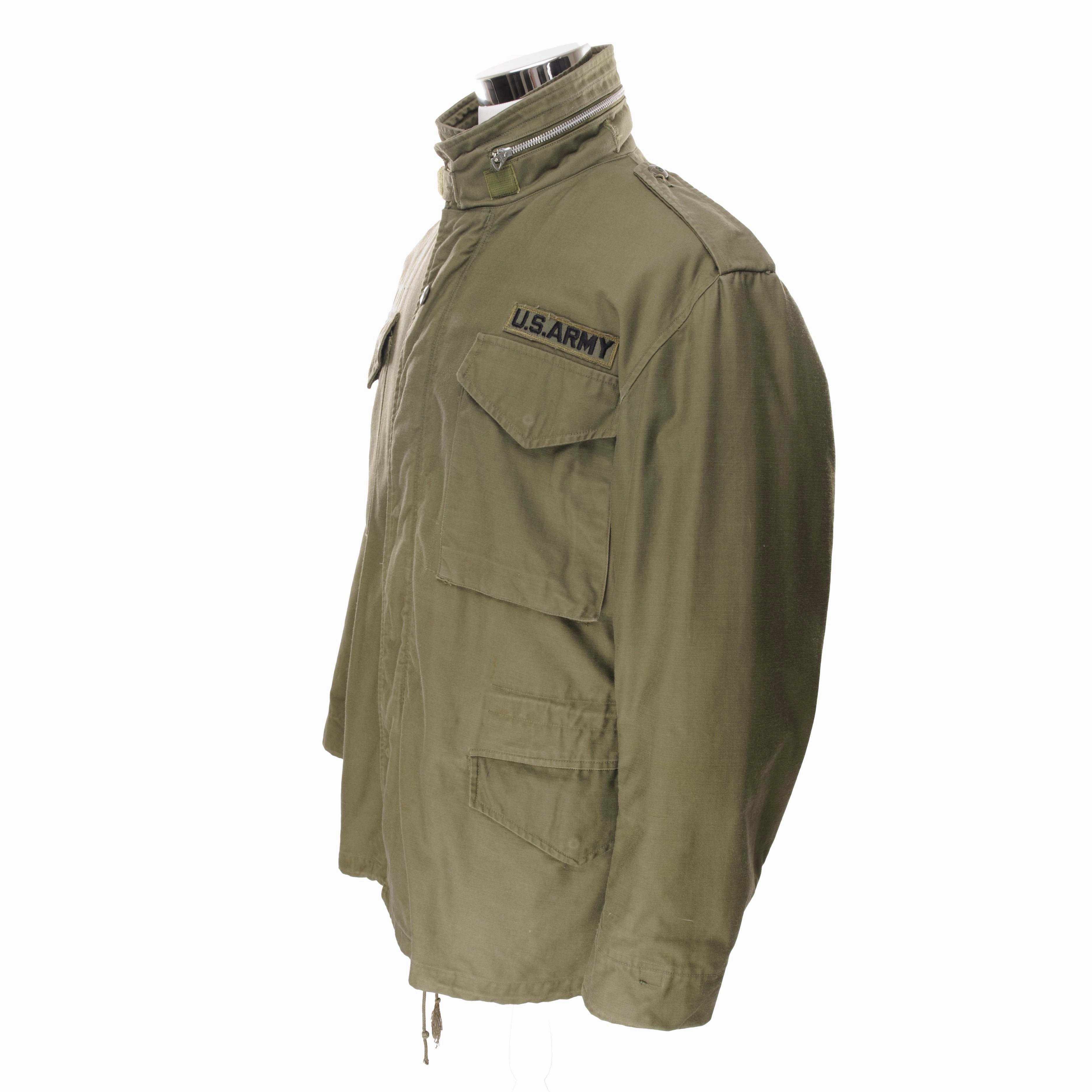 VINTAGE US ARMY M-1965 M65 1967 VIETNAM WAR FIELD JACKET SIZE MEDIUM LONG Cool Season