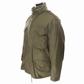 VINTAGE US ARMY M-1965 M65 FIELD JACKET 1970 VIETNAM WAR SIZE LARGE SHORT Light Protection Reinforced Seams