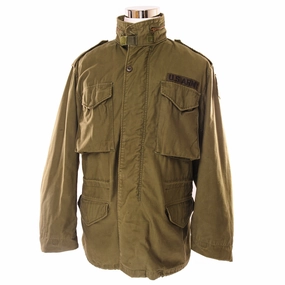 runner Zippered Pockets VINTAGE US ARMY M-1965 M65 FIELD JACKET 1973 VIETNAM WAR SIZE MEDIUM REGULAR PATCHED