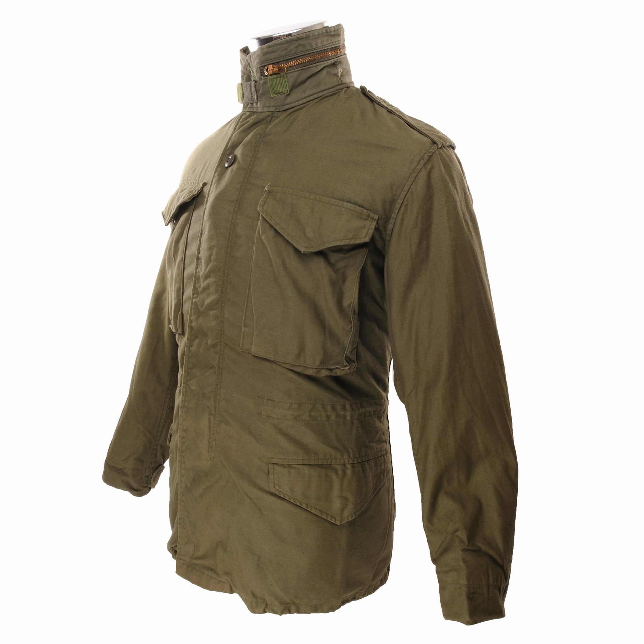 Brown Odor Resistant Fabric VINTAGE US ARMY M-1965 M65 FIELD JACKET 1981 SIZE XS XSMALL