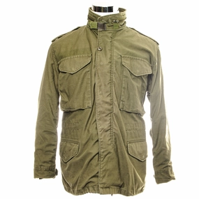 Ventilated Back Leather VINTAGE US ARMY M-1965 M65 FIELD JACKET 1984 SIZE SMALL SHORT