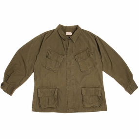 Compression Friendly Fit Microfiber Technology VINTAGE US ARMY POPLIN TROPICAL COMBAT JACKET 3RD PATTERN 1969 SIZE LARGE SHORT