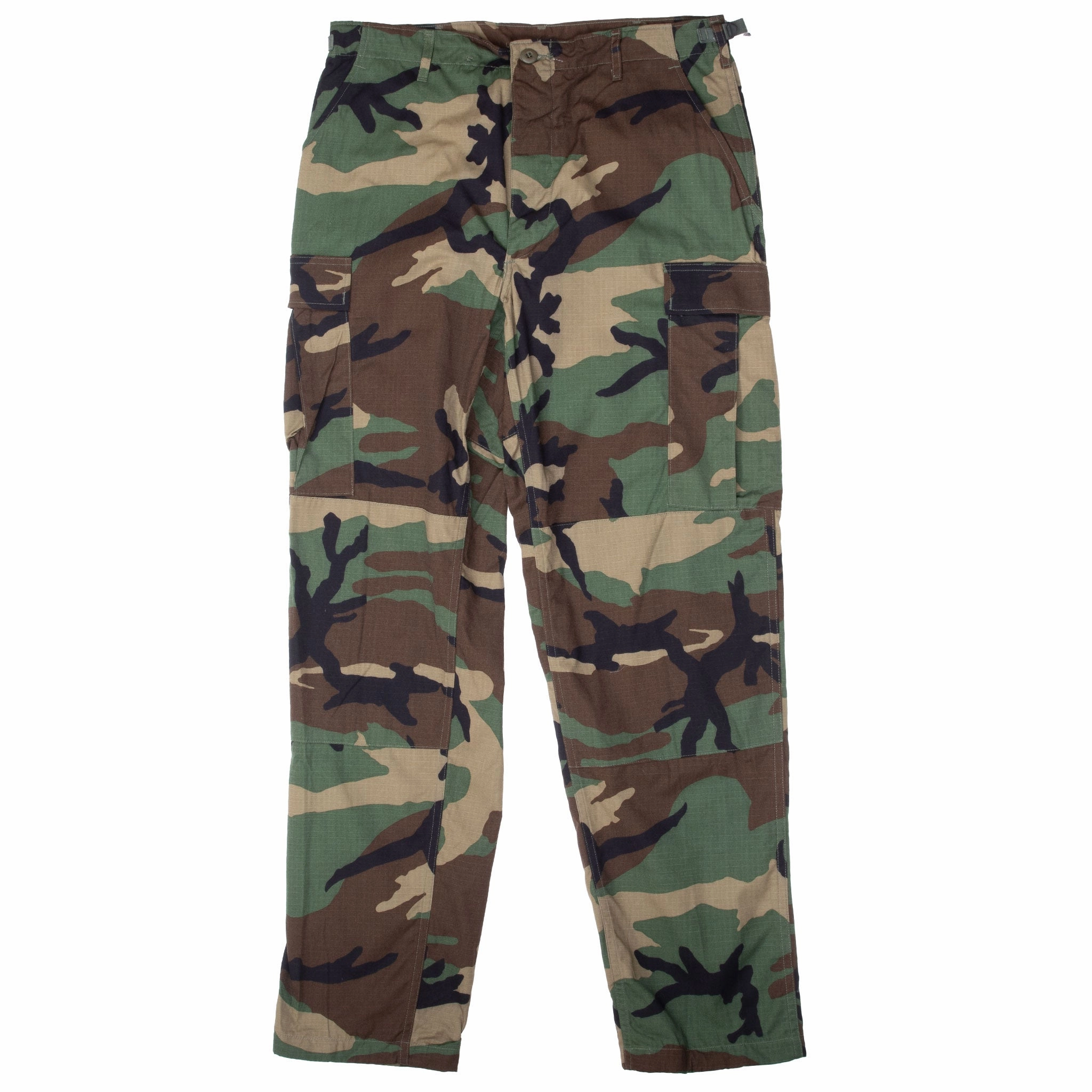 Stretch Movement WaterproofTechnology VINTAGE US ARMY RIP STOP WOODLAND CAMO COMBAT TROUSER 1996 MEDIUM LONG NOS