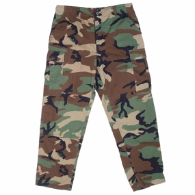 FadeResistantTreatment All-Day Wear VINTAGE US ARMY RIP STOP WOODLAND CAMO COMBAT TROUSER 1996 MEDIUM REGULAR
