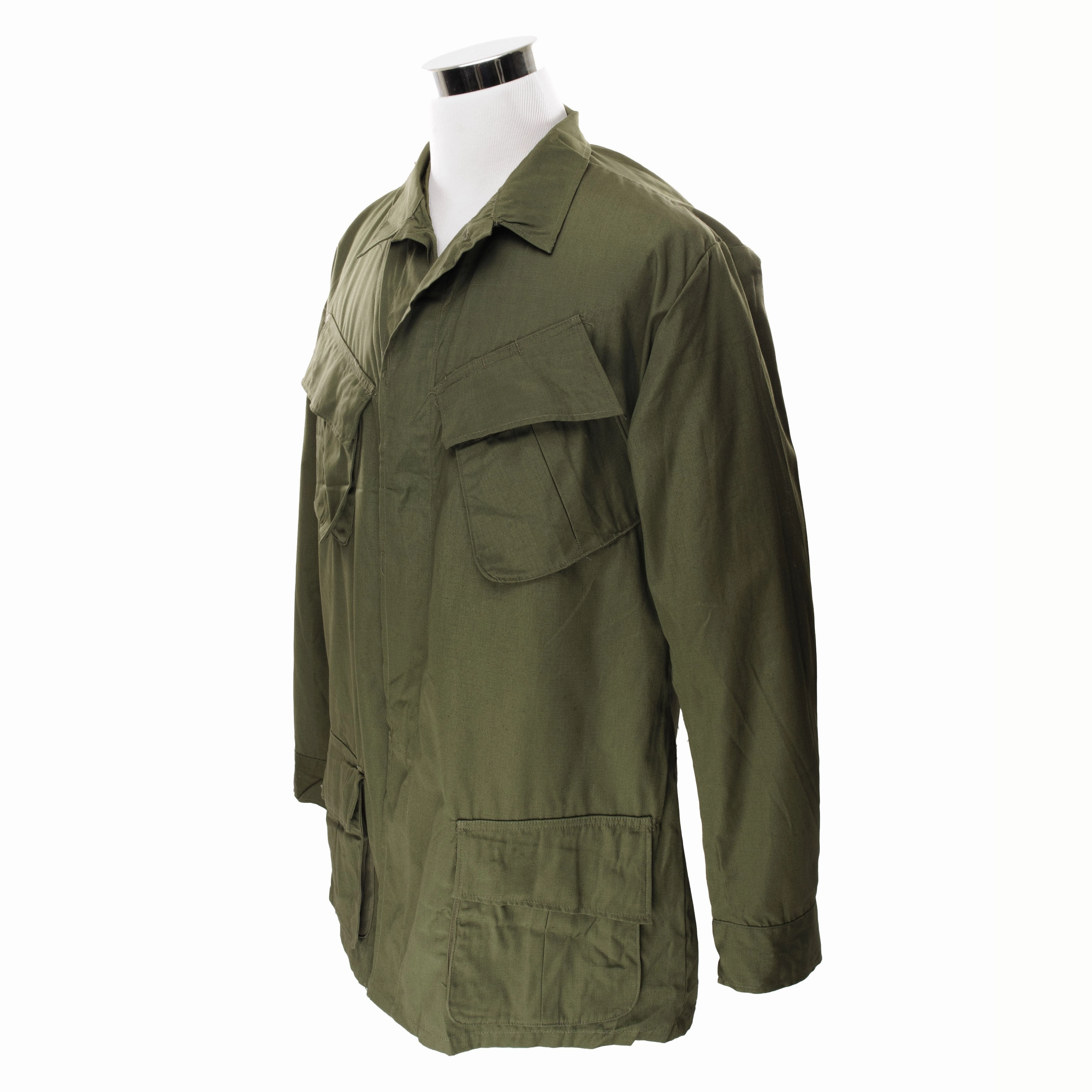 Convertible Sleeve Options Water Repellent Finish VINTAGE US ARMY TROPICAL COMBAT JACKET 1969 VIETNAM WAR LARGE LONG NOS NEW