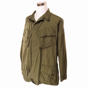 VINTAGE US ARMY TROPICAL COMBAT JACKET 5TH PATTERN 1969 VIETNAM WAR SIZE XL REGULAR long sleeved